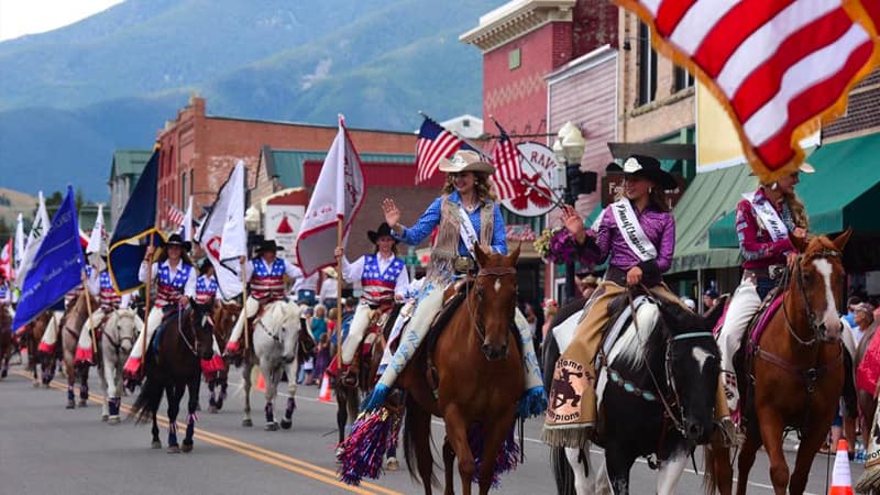Horseback riders during 4th of July parade